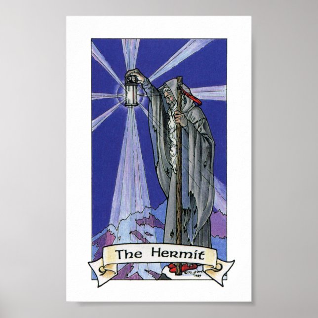Póster Robin Wood Tarot - Mayor 09 The Hermit (Frente)