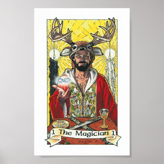 Póster Robin Wood Tarot - Mayor 1 El Magician (Frente)