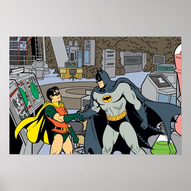 Póster Robin Y Batman Handshake (Frente)