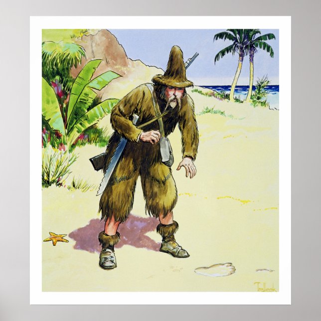 Póster Robinson Crusoe, de 'Peeps into Past', público (Frente)