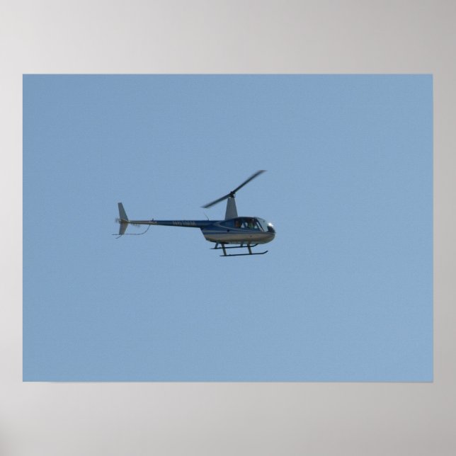Póster Robinson R44 Raven II Helicopter. (Frente)