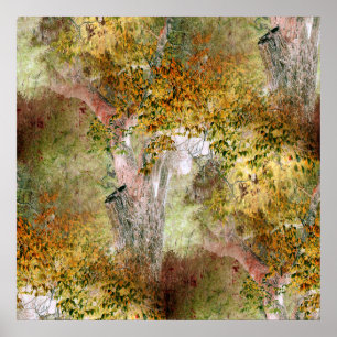 Póster Roble en otoño...