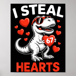 Póster Robo 67 Corazones Día de San Valentín 67 Meme 6 7 
