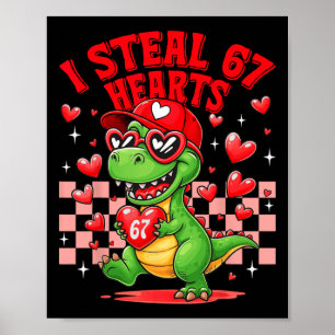 Póster Robo 67 Corazones Día de San Valentín 67 Meme 6 7