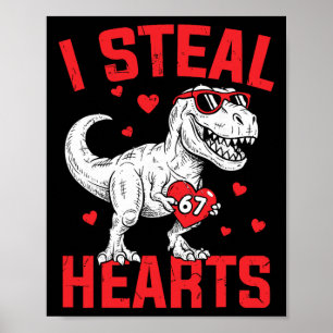 Póster Robo 67 Corazones Divertido Seis Siete San Valentí