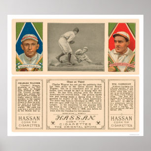 Póster Robo del tercer béisbol 1912 de Red Sox