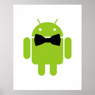 Póster Robot Android Verde Aneumático Formal