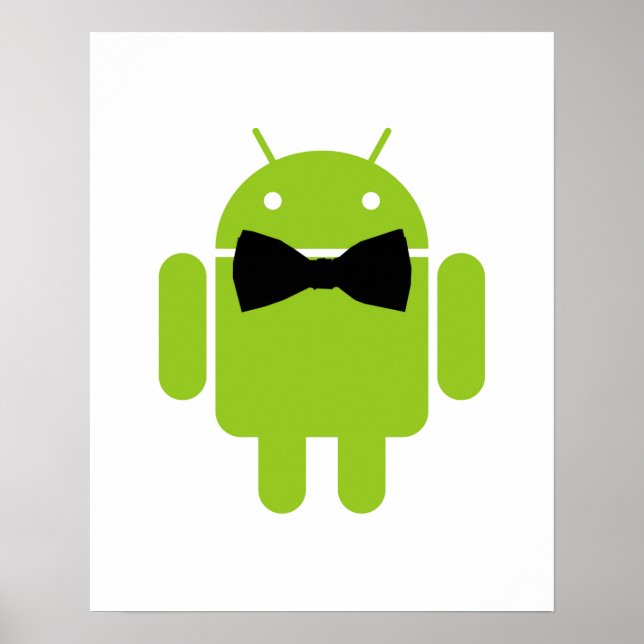 Póster Robot Android Verde Aneumático Formal (Frente)
