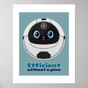 Póster Robot aspirador eficiente sin poster de plan
