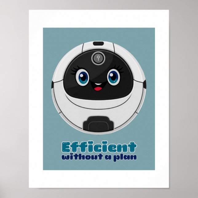 Póster Robot aspirador eficiente sin poster de plan (Frente)