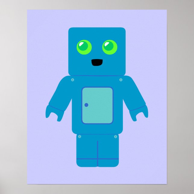Póster Robot azul (Frente)