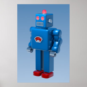 Póster Robot azul