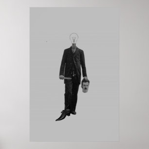 Póster Robot Cyborg Ciencia Ficción Steampunk Asesinato