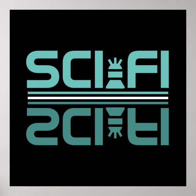 Póster Robot de ciencia ficción (Frente)
