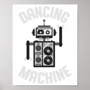Póster Robot De Máquinas De Baile Para Niños Y Chicas