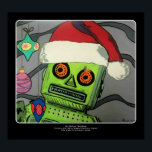 Póster Robot de Navidades de resumen modernos de mediados<br><div class="desc">Navidades de resumen moderno de mediados del siglo 2018 Pinturas de Robot 2018 Descubre más sobre el artista pop Jamie Roxx y sus pinturas pop originales en su sitio web: www.JamieRoxx.us</div>