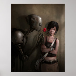 Póster Robot Enamorado