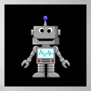 Póster Robot feliz