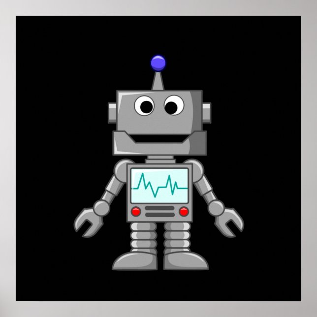 Póster Robot feliz (Frente)