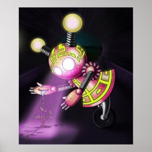 Póster Robot Niña