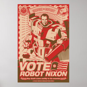 Póster Robot Nixon - todo robot Nixon del saludo