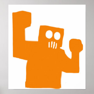 Póster Robot poster enojado