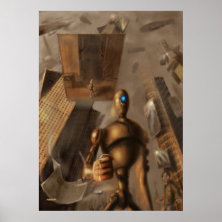 Póster robot rebelde