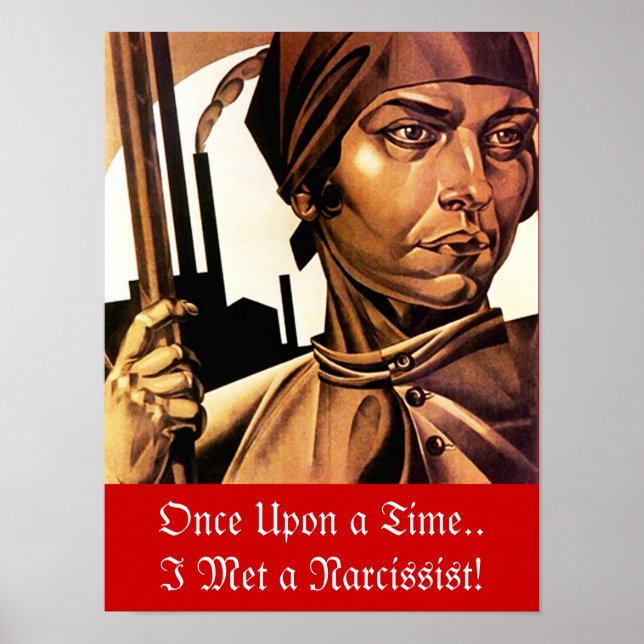 Póster Robot Robótico Narc Narcisist Abuso de NPD cuento  (Frente)