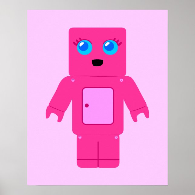 Póster Robot rosa (Frente)