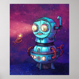 Póster Robot submarino Matryoshka