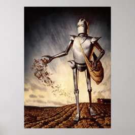 Póster Robot vintage Farming Humans