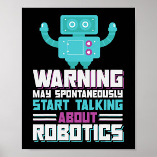 Póster Robótica Ingeniería AI Autónoma Robot Edificio