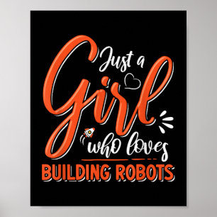 Póster Robotics Engineer Robot Lover Chica Rob