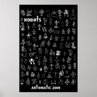 Póster Robots artomáticos 2009 Poster 3 - Edición Negra