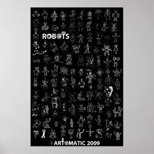 Póster Robots artomáticos 2009 Poster 4 - Edición negra
