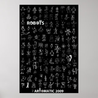 Póster Robots artomáticos 2009 Poster 4 - Edición negra