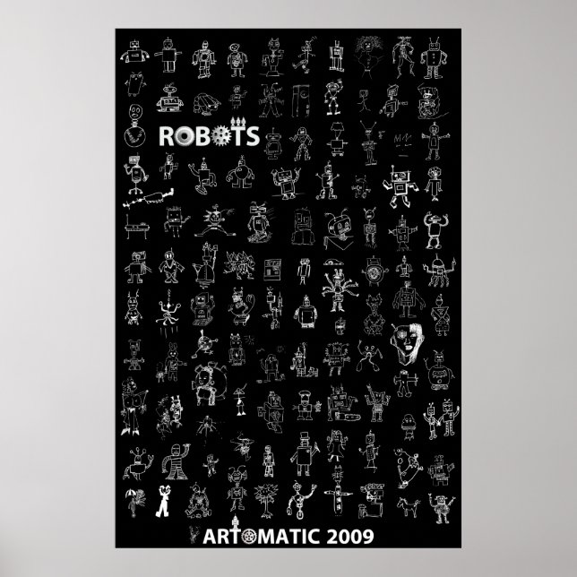 Póster Robots artomáticos 2009 Poster 4 - Edición negra (Frente)