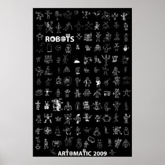 Póster Robots artomáticos 2009 Poster 6 - Edición Negra