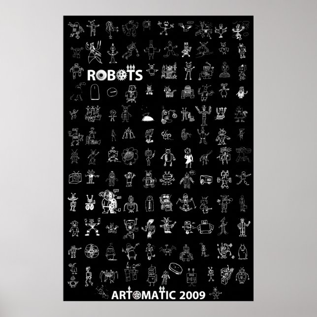 Póster Robots artomáticos 2009 Poster 6 - Edición Negra (Frente)