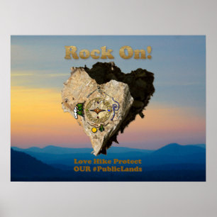 Póster ¡ROCA! Ama Hike Protege Nuestras Tierras Públicas