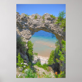 Póster Roca Arco en la isla Mackinac, Míchigan