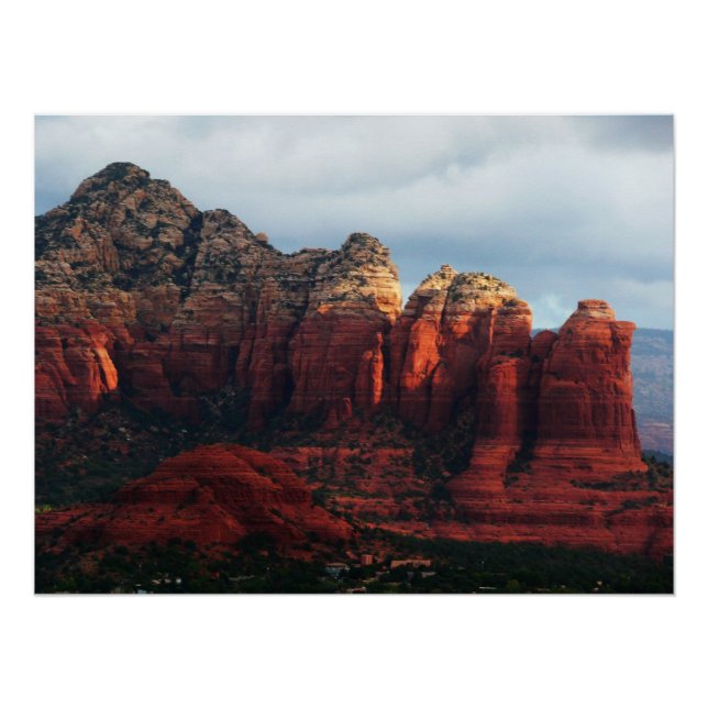 Póster Roca de café nublado en Sedona Arizona (Anverso)