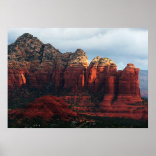 Póster Roca de café nublado en Sedona Arizona