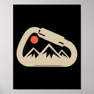 Póster Roca de escalada Bouldering Escalada Mosquetón Esc