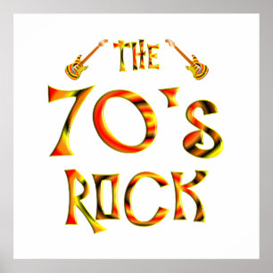 Póster roca de los años 70