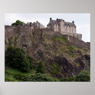 Póster roca del castillo de edinburgh