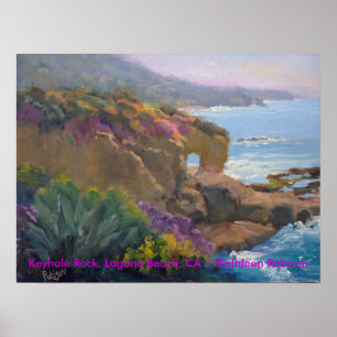 Póster Roca del ojo de la cerradura, Laguna Beach, ~