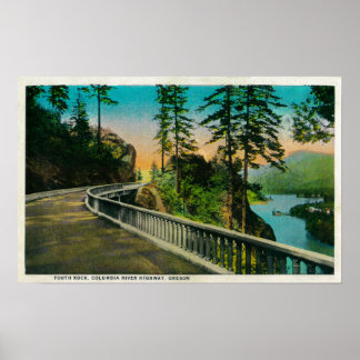 Póster Roca dental en el río Columbia, o