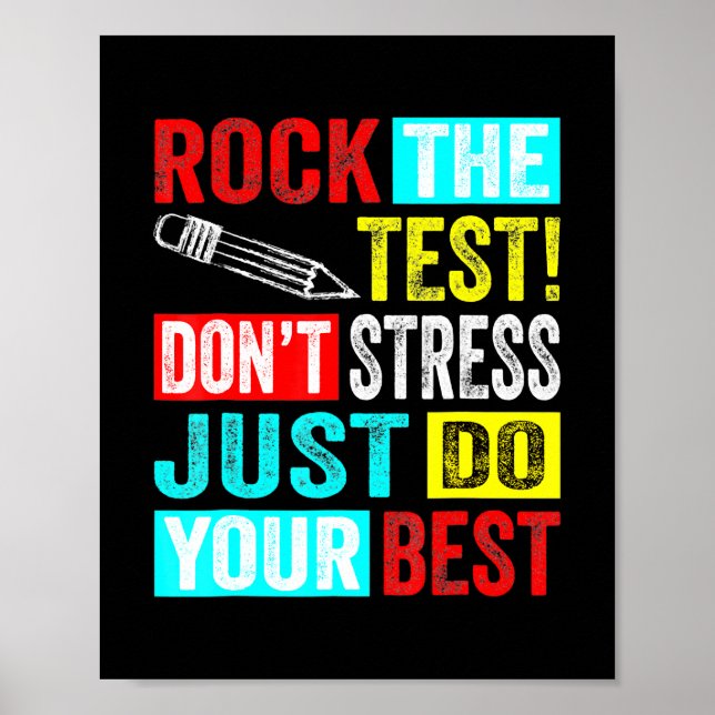 Póster Roca divertida el día de prueba de cosecha de vint (Frente)