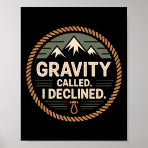 Póster Roca divertida escalada gravedad llamada decliné C